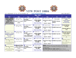 may2017calendar - VFW Post 10804