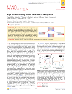 Edge mode coupling within a plasmonic nanoparticle