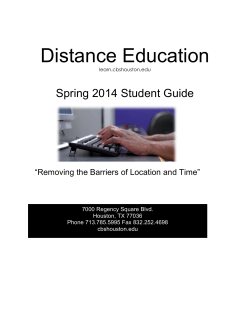 Distance Education - CBS Student Portal