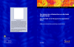 THE INTRODUCTION OF MARKET FORCES IN
