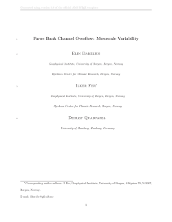 Faroe Bank Channel Overflow: Mesoscale Variability Elin