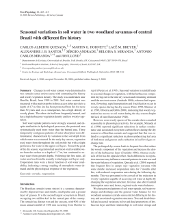 Seasonal variations in soil water in two woodland savannas of