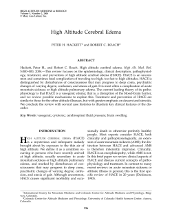 High Altitude Cerebral Edema - American Mountain Guides