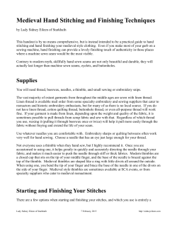 Medieval Hand Stitching and Finishing Techniques