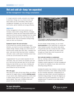 Air-Flow Management: Hot and Cold Air-Keep