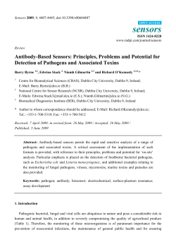 Antibody-Based Sensors: Principles, Problems and Potential for