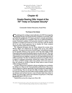 Impact of the INF Treaty on European Security
