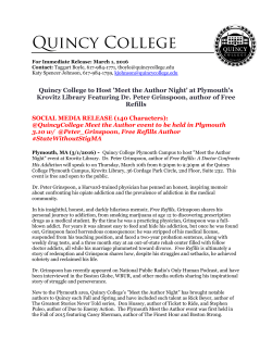 Meet the Author Night Plymouth Grinspoon