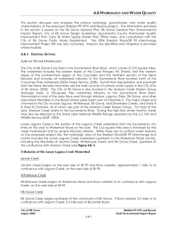 4.8 HYDROLOGY AND WATER QUALITY Tributaries of the Lower