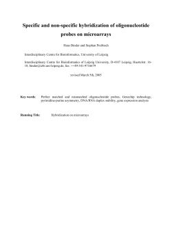 Specific and non-specific hybridization of oligonucleotide