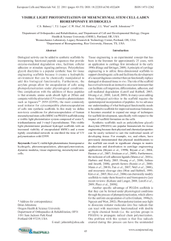 Visible light photoinitiation of mesenchymal stem cell