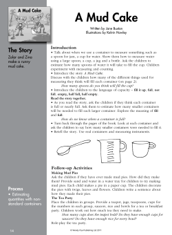 A Mud Cake - Sunshine Reading Club