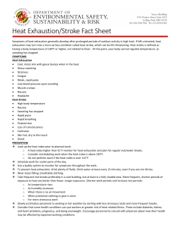 Heat Exhaustion/Stroke Fact Sheet