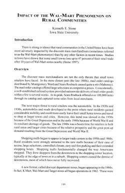 IMPACT OF THE WAL-MART PHENOMENON ON
