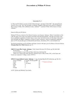 Descendants of William W Owens