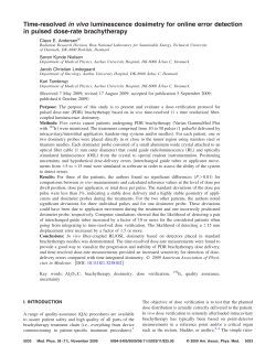 Time-resolved in vivo luminescence dosimetry for online error
