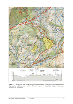 Figure 1. Topographic map of the Mt Lyford Village area and Cross