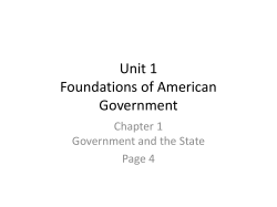 Unit 1 Foundations of American Government