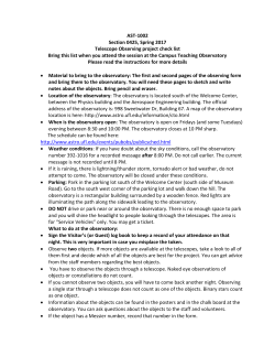 Observing check list
