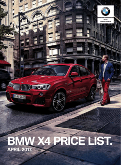 BMW X4 PRICE LIST. - bmwgroup