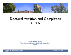 Doctoral Attrition and Completion - UCLA