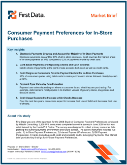 Consumer Payment Preferences for In-Store Purchases
