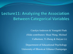Comparing two categorical variables