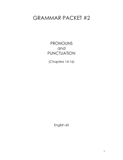 grammar packet #2 - Bakersfield College