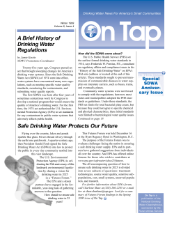 A Brief History Of Drinking Water Regulations - Water