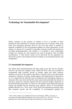 2 Technology for Sustainable Development1