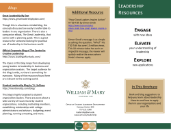 Leadership Resources - College of William and Mary