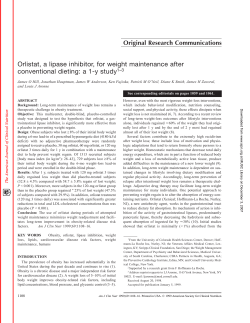 Orlistat, a lipase inhibitor, for weight maintenance after