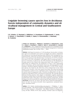 Ungulate browsing causes species loss in deciduous forests