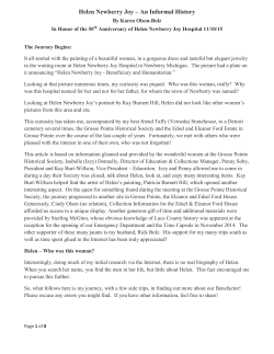 Helen Newberry Joy &ndash; An Informal History