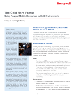 The Cold Hard Facts - Honeywell Scanning and Mobility