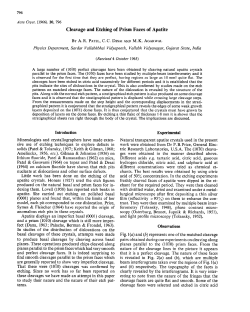 Cleavage and etching of prism faces of apatite
