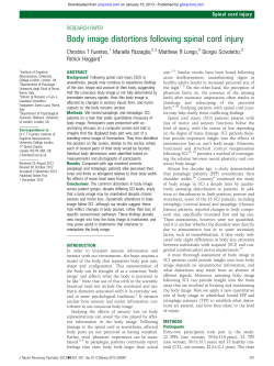 Body image distortions following spinal cord injury