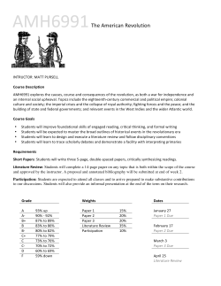 American Revolution - University of West Florida