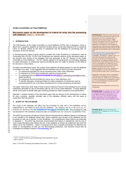 Codex Committee on Food Additives