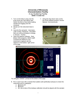 Instruction Manual - Characterization Facility