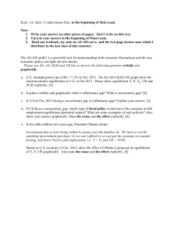 Econ. 1A. Quiz 11 (take home) Due: in the beginning of final exam