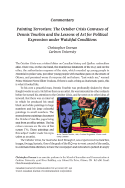 Painting Terrorism: The October Crisis Canvases of Dennis Tourb