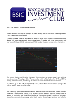 The Opec meeting: days of market turm-Oil