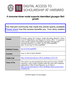 A monomer-trimer model supports intermittent glucagon fibril growth