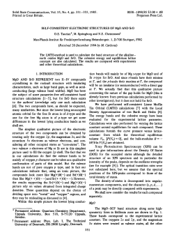 SELF-CONSISTENT ELECTRONIC STRUCTURES OF MgO AND SrO