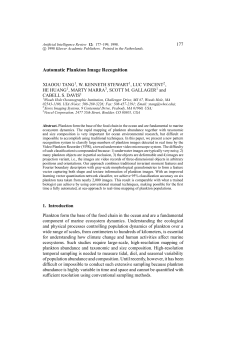 Automatic Plankton Image Recognition