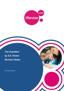 The Outsiders by S.E. Hinton Revision Notes