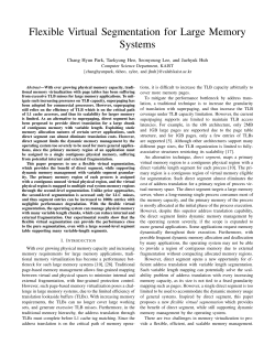 Flexible Virtual Segmentation for Large Memory Systems