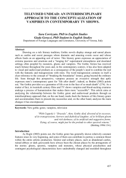 televised undead: an interdisciplinary approach