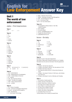 English for Law Enforcement Answer Key